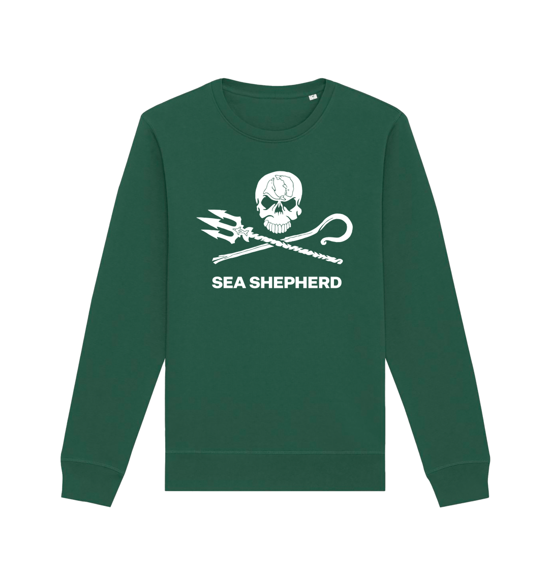 Bottle Green Printed Sweater